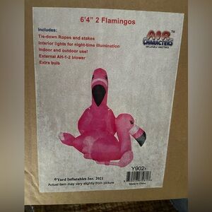 Air Characters Inflatable Pink Flamingo Set